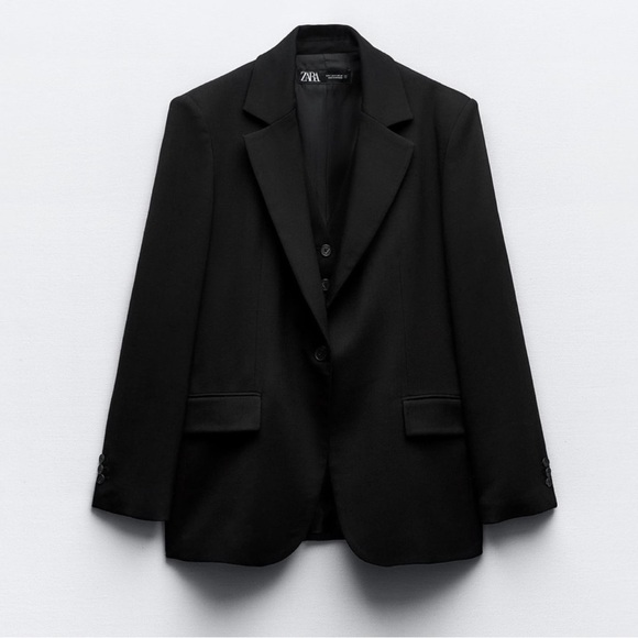 Zara 2 in 1 Jacket with Vest size XS NWT Black - Picture 2 of 8